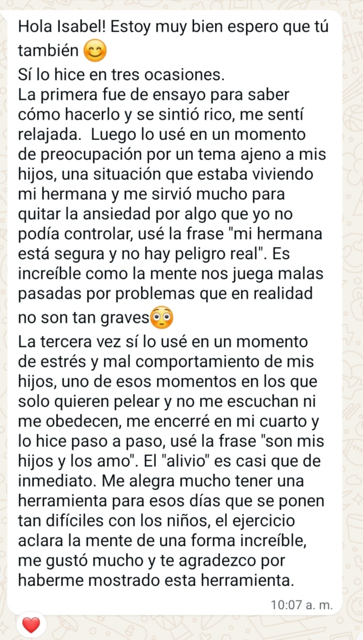 Testimonio de una madre acompañada por la Dra. Isabel Puello